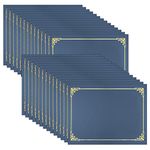 SUNEE Certificate Holders(Blue, 30 Pack), Diploma Covers Gold Foil Border, for Letter Size 8.5x11 Certificates, Cardstock, Document Papers