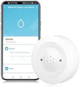 UanTii Smart Water Leak Alarm Sensor Tuya WiFi Water Leak Detector Flood Detector with 100dB Loudly Alarm Sound Works with Smart Life App