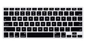 CaseBuy MacBook Air 13 inch Keyboard Cover for 2012-2017 MacBook Air 13 Inch A1369 A1466 & MacBook Pro 13 Inch, 15 Inch(with or Without Retina Display, 2015 or Older Version), Black