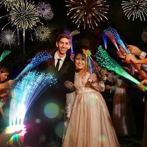 60 PCS Fiber Optic Wand, Glow Fiber Optic Wands, Glow in The Dark Party Supplies, Glow in the Dark Hair Accessories, Light up party Favors for Wedding, Neon Party, Halloween,Bar DJ