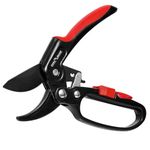 FLORA GUARD 8" Professional Ratchet Anvil Secateurs, Ratcheting Mechanism, Reinforced Design Handle, Gardening Secateurs, Anvil Garden Pruner