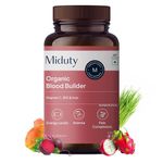 Miduty by Palak Notes Organic Blood Builder, Anemia Supplement, Green Amla, Barley Leaves, Beet Root, Organic Iron Supplement, Hemoglobin Booster, Increase HB, Organic Blood Builder Pack - 60 Caps