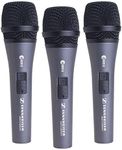 Sennheiser E 835-S Live Vocal Microphone with On Off Switch - 3-Pack,Black