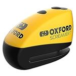 Oxford LK290 Screamer XA7 Motorcycle Security Alarm Disc, Yellow Matt Black, 7mm Locking pin