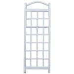 Dura-Trel Cambridge 28"x75" Indoor Outdoor Garden Trellis Plant Support for Vines & Climbing Plants, Flowers, & Vegetables w/Ground Anchors, White