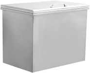 Upgraded Drop in Ice Chest, 27''L x 18''W x 21''H Stainless Steel Ice Cooler, Commercial Ice Bin with Cover, 115.7QT Outdoor Kitchen Ice Bar, Drain-Pipe and Drain Plug Included, for Cold Wine Beer