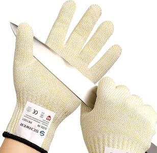 Schwer SlicePro ANSI A9 Cut Resistant Gloves PR1501, Food Grade Reliable Cutting Gloves, Mandoline Gloves for Kitchen Meat Cutting, Oyster Shucking, Fish Fillet Processing, Wood Working (2 Pairs, L)
