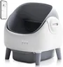 Open-Top Self Cleaning Litter Box, Automatic Cat Litter Box with APP Control, Dual Safety Sensors, Includes Trash Bags, Grey-White