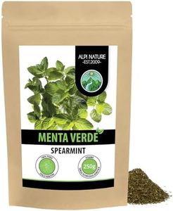 Menta verde (250g), taglio, delicatamente essiccato, puro al 100% e naturale per la preparazione di tè, menta marocchina, tisana
