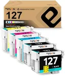 TESEN 127 T127 Remanufactured Ink Cartridge Replacement for Epson 127XL T127 XL High Yield Ink for Workforce 545 845 645 WF-3540 WF-3520 WF-3530 WF-7010 WF-7510 WF-7520 NX530 NX625 Printer 5 Packs