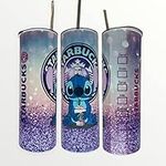 Blakes Star Bucks Stitch, Purple Insulated 20oz Thermal Skinny Tumbler Insulated 20oz Thermal Skinny Tumbler