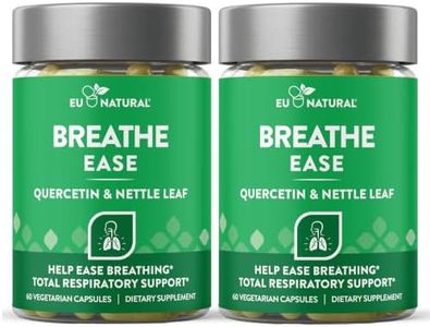 Breathe Inhaler Support Supplement – Sinus, Lungs, Open & Clear Airways – Seasonal Nasal Health, Bronchial Wellness, Healthy Chest – Quercetin, Vitamin D, Bromelain Pills – 120 Vegetarian Capsules