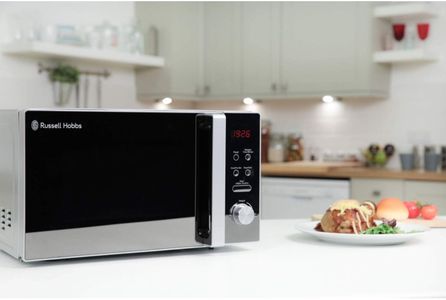 Russell Hobbs 20L Microwave – Silver Compact Countertop Oven