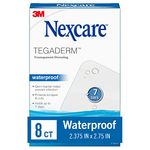 Nexcare Tegaderm Waterproof Transparent Dressing, Flexible and Breathable, Post-Surgical Incisions, 2-3/8-Inches X 2-3/4-Inches, 8 Count