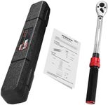 UYECOVE Torque Wrench 3/8 Inch Drive Click 10-60Nm/7.4-44.3FT.LB, 3/8 Inch Torque Wrench 72-Tooth, Torque Wrench for Bicycle & Motorcycle