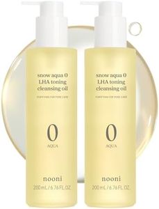 NOONI Facial Cleanser - Snow Aqua 0 LHA Toning Cleansing Oil *2ea | Makeup Blackhead Remover, Pore Control, Glass Skin, Help Control Sebum, Revitalizing, Moisturizing, Korean Skin Care, 6.76 Fl Oz x 2