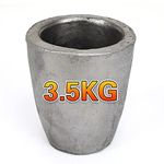 3.5 Kg Silicon Carbide Graphite Crucibles for Melting Metal Steel Gold Silver Copper Brass Aluminum Lead Iron Casting Refining, Withstand 1800 ℃ / 3272℉ (3.5 Kg, pack of 1)