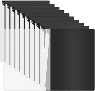 Dlicoda Report Covers with Swing Clip, 10 Pack Clear Front Presentation folders for A4/Letter Size, 8.9'' x 11.9'', 40 Sheet Capacity, No Punch Needed (Black)