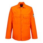 Portwest BIZ2 Bizweld Mens Welding Jacket Flame Resistant Workwear Welder Work Coat Arc Flash Heat Protection Molten Metal Splash Protective Multi-Norm Industrial Clothing, Orange, L