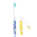 Ouligay 2Pcs Travel Toothbrush Kit Portable Toothbrush Soft Bristles Brushes Folding Toothbrush Collapsible Toothbrush for Adult Camping Hiking