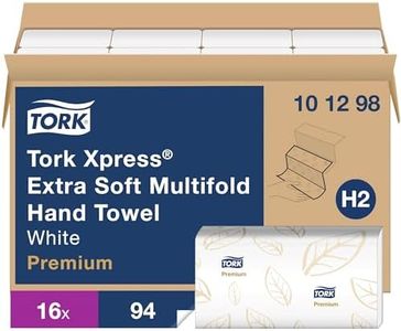 Tork Xpress Extra Soft Multifold Hand Towel White with Blue Leaf H2, Premium, 4-Panel, High Performance, Absorbent, 2-Ply, 16 X 94 Sheets, 101298