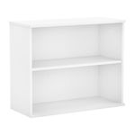 Bush Business Furniture Hybrid 2-Shelf 29-inch H Small Bookcase, White (HY3036WH-Z)