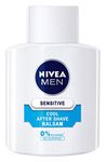 Nivea Men Cooling After Shave Balm for Men, 1 x 100 ml Bottle, Sensitive Cool, 0% Alcohol