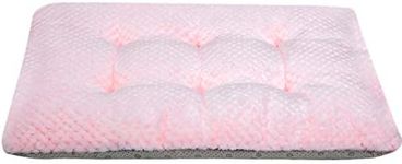 WONDER MIRACLE Fuzzy Deluxe Pet Beds, Super Plush Dog or Cat Beds Ideal for Dog Crates, Machine Wash & Dryer Friendly (15" x 23", S-Baby Pink)