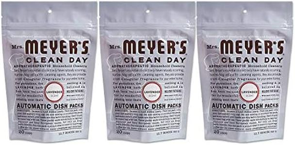 Mrs. Meyer's 306685 Automatic Dish Detergent, Lavender, 12.7 oz Pack, 20/Pack, 6 Packs/Carton
