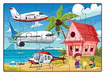 FunBlast Air Transport Jigsaw Puzzle for Kids – 24 Pcs Jigsaw Puzzle for Kids, Boys, Girls (Multicolor)