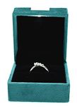 Moon Suede Finish Jewellery Boxes With LED Light (Green Suede) (Ring (2.75x2.75))