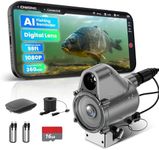【2026 Upgrade Version】 Canfish CF1 Underwater Fishing Camera,1080P Full HD Portable Video Fish Finder,APP Remote Control Real-time Observation,Fish Coming Reminder Fishing Camera (Silver)