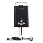 GASLAND BE158B CSA Certified Portable Tankless Water Heater – Features Digital Display & Multi-Protection, 1.58 GPM Propane Hot Water for Outdoor & Mobile Use – Black
