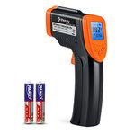 Etekcity Infrared Thermometer Upgrade 1080 (Not for Human) Temperature Gun Non-Contact Digital Lasergrip-58℉~1022℉ (-50℃～550℃)with Adjustable Emissivity & Max Measure, Orange and Black, lasergrip 1080