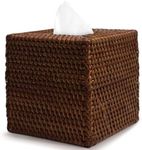 Rattan Square Tissue Box Cover, Han