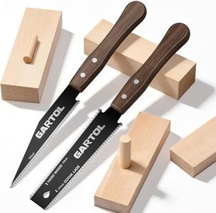GARTOL Hand Saw for Wood Cutting, 2-Piece Japanese Pull Saw with 6-Inch Flush Cut & Double-Edged SK5 Flexible Blade & Wooden Handle, Precision Woodworking Tools for DIY, Crafting, Carpentry, Trim Work