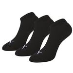 PUMA Unisex Puma Sneaker Socks 3 Pair Pack black 6 8 UK, Grey White Black, 8-Jun UK, one size