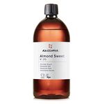 Naissance Sweet Almond Oil (no. 215) 1 Litre – for Skin, Hair, Massage, Nails, Cuticles, Ears, Face, Body, Stretch Marks - Natural Skin Care, Carrier Oil for Aromatherapy