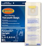 EnviroCare Replacement Micro Filtration Vacuum Cleaner Dust Bags made to fit Panasonic Types U, U-3, U-6-9 Pack