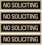 No Soliciting Sign for House Private Property Business Sticker Decal Self Adhesive Modern Design for Doors Windows or Any Other Flat Surface Outdoor Indoor Use