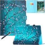 10 Inch Universal Case, GSFY Pretty Folio Stand Protective Case Leather Pocket Cover for Apple/Samsung/Kindle/Huawei/Lenovo/Android/Dragon Touch 9.6 9.7 10 10.1 10.5 Inch Tablet - Apricot Blossom