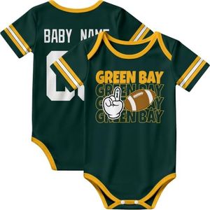 KREDE Green Bay Baby Clothes Custom Name Bodysuit for Baby Boy Gifts