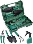 2wayz Garden Tool Set - 5-Piece Durable Gardening Hand Tools - 3x12x7-inch Gardening Kit with Portable Box and Carrying Case - Small Garden Planting Tools - Garden Essentials - Gift for Garden Lovers