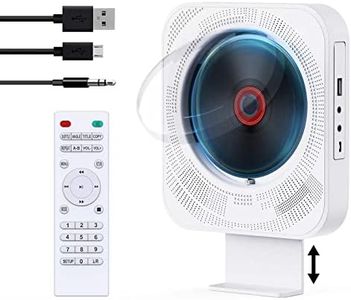 TODANGAI Portable Bluetooth CD Player with Bluetooth 5.0, Desktop Music CD Music Player with Remote Control, Home Audio FM Radio/Dual HiFi Speakers, Functions Include CD/USB/MP3/AUX in/Output