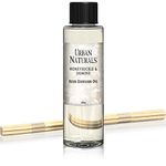 Urban Naturals Honeysuckle & Jasmine Reed Diffuser Oil Refill | Beautiful Floral Fragrance | Hyacinth, Neroli, Iris, Rose & Lily of The Valley | Includes Free Set of Reed Sticks! Made in The USA