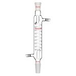 StonyLab Borosilicate Glass Graham Condenser with 24/40 Joint 200mm Jacket Length Lab Glass Condenser