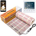 Underfloor Heating Mat 200w /m² + Thermostat. BodenWärme Premium Quality, Electric Dual Core Under Tile Heating (16.0m², White WiFi Thermostat)