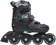 Flying Eagle NT2 Nacht+ Jr. Inline Skates - Adjustable 5-Size Boot, Children's Roller Skates for Kids - Black, EU Sizes 28-32 - Fun Beginner Friendly Roller Skating for Boys, Girls and Youth