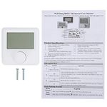 Digital Room Thermostat 2 Wire Heating Programmable Temperature Controller Battery Powered for Home Baseboard Heater