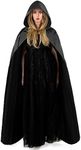 Aomig Black Hooded Cape Halloween A